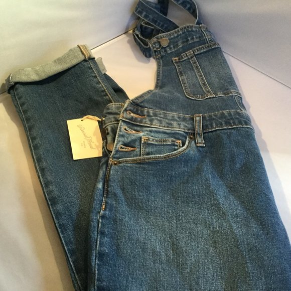 Universal Thread Mid Rise Denim Straight Overalls - Picture 4 of 5